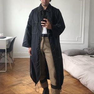 Prada Navy Blue Nylon Coat
